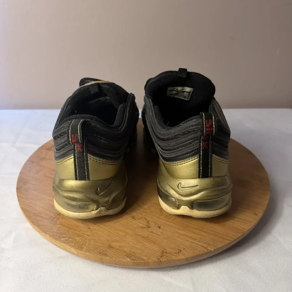 NIKE AIR MAX 97 BLACK / METALIC GOLD MEN SIZE 10.5